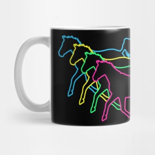 Horse 80s Neon Mug